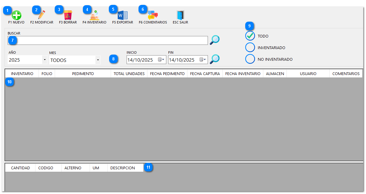 2.9. CAPTURAR PEDIMENTOS