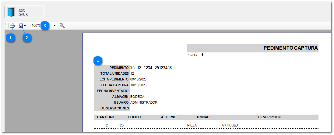 2.9. CAPTURAR PEDIMENTOS