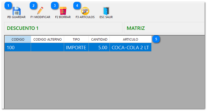 4.8. ESCALAS DE DESCUENTO FIJAS