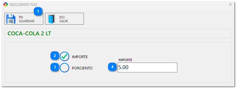 4.8. ESCALAS DE DESCUENTO FIJAS