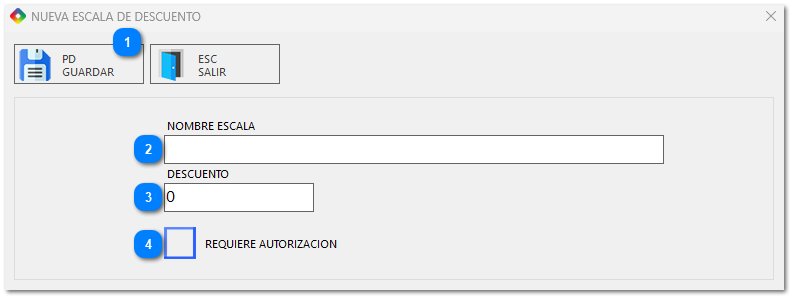 4.7. ESCALAS DE DESCUENTO