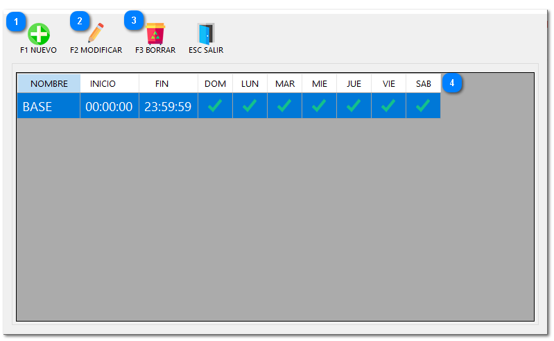 2.13. HORARIOS DE PRECIO