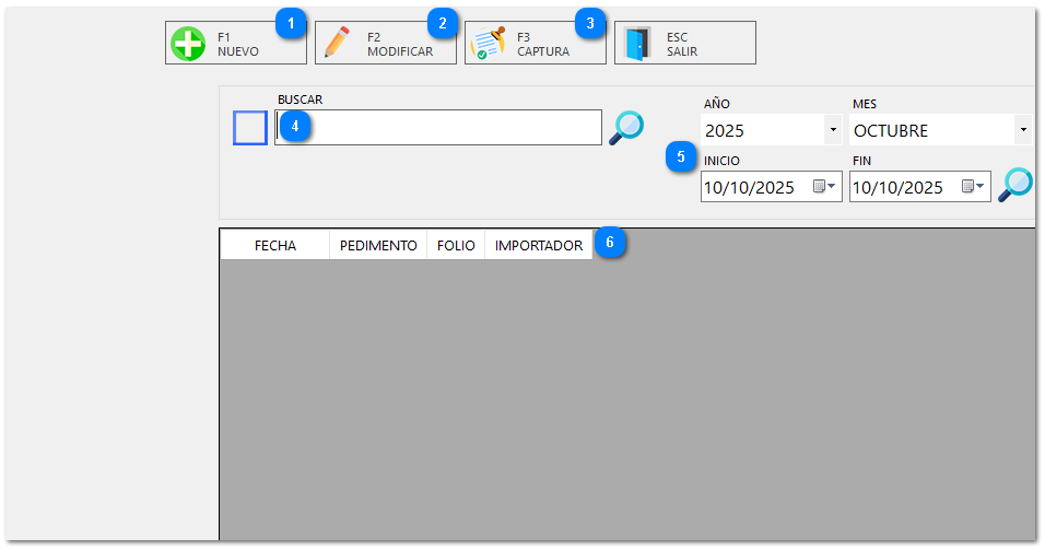 2.8. LISTA DE PEDIMENTOS